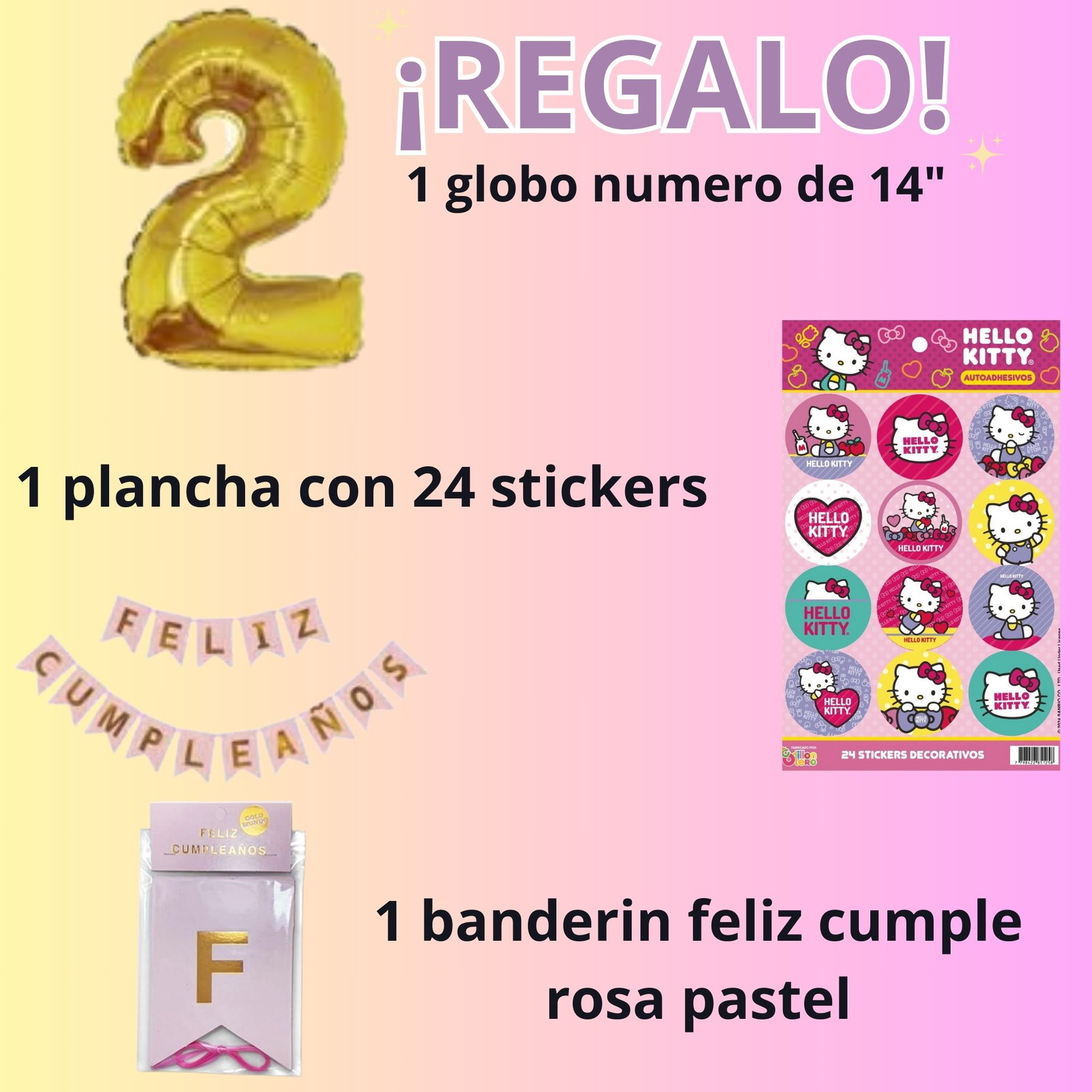 COMBO PREMIUM HELLO KITTY PARA 10 CHICOS