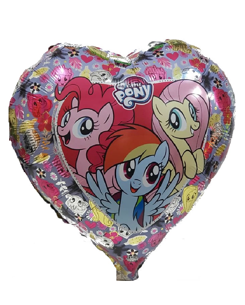 GLOBO METALIZADO CORAZON 22" X1 MI PEQUEÑO PONY