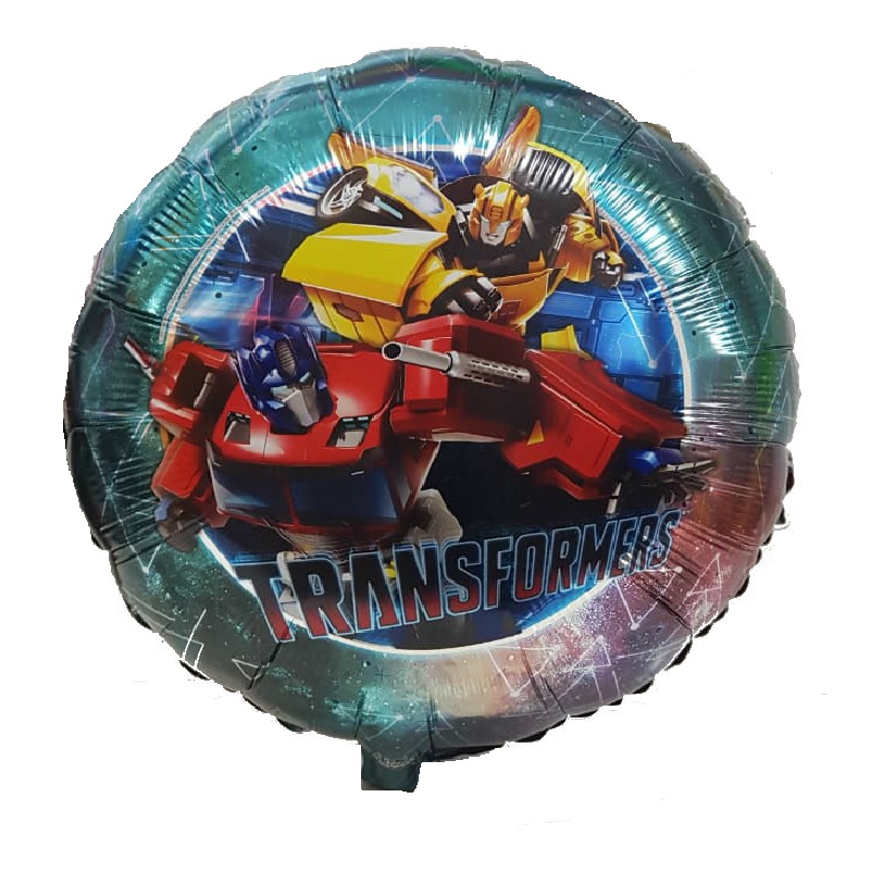 GLOBO METALIZADO REDONDO 22" X1 TRANSFORMERS