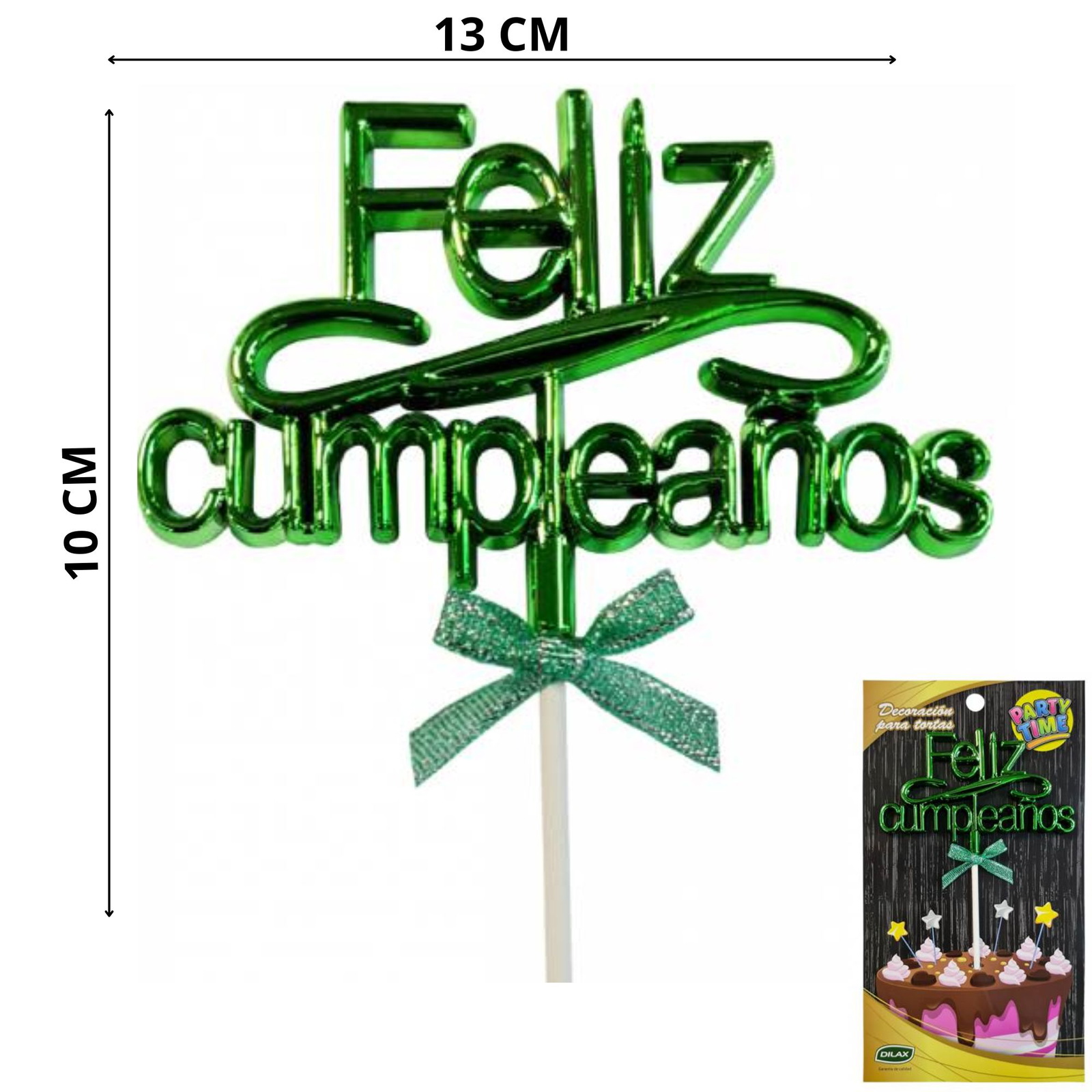 Topper Decoración Feliz Cumpleaños En 3d - Plim Plim