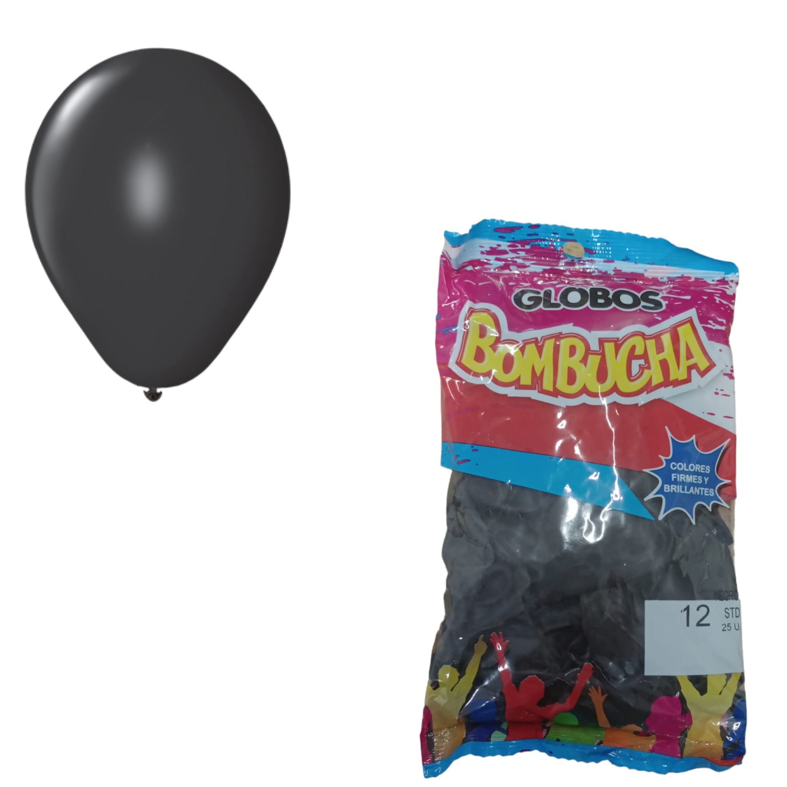 GLOBO BOMBUCHA STANDARD 12" X25 NEGRO