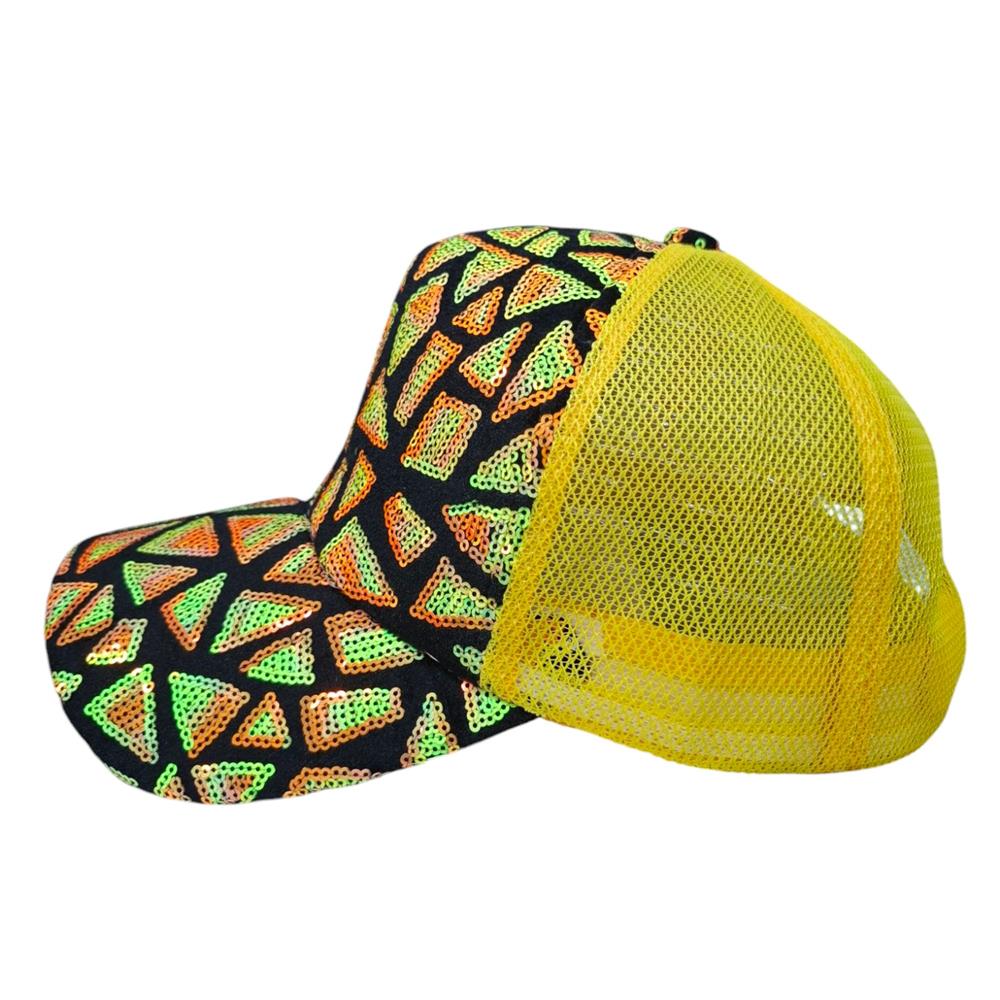 GORRA MIX LENTEJUELAS X1 AMARILLA -MM20506-