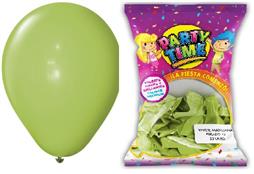 GLOBO PARTY TIME PERLADO 12" X25 VERDE MANZANA