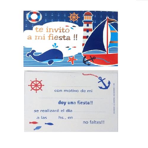 INVITACION MARINERO X10