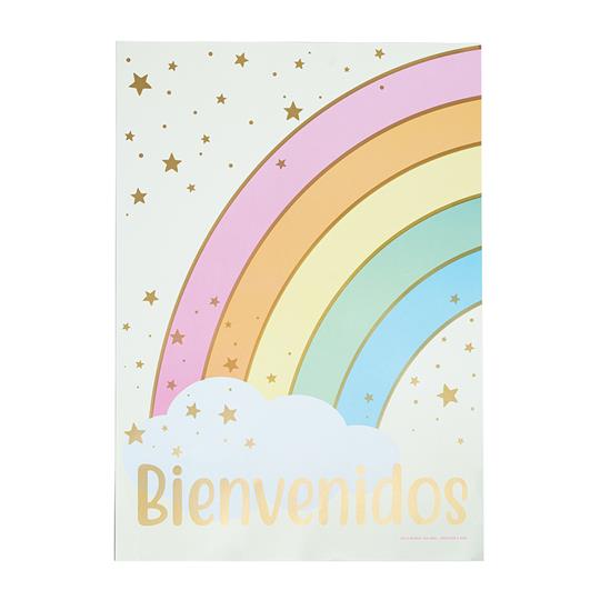 POSTER BIENVENIDO ARCO IRIS