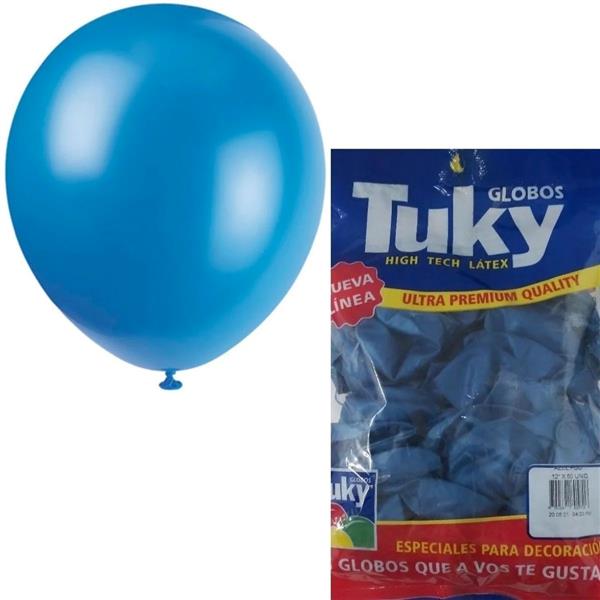 GLOBO T PERLADO 9" X25 AZUL