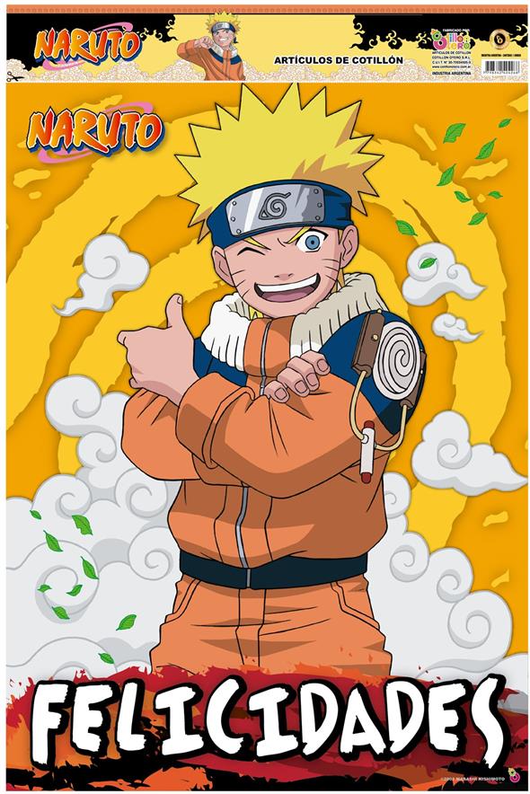 AFICHE FELICIDADES X1 NARUTO