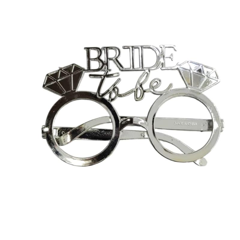 ANTEOJO METALIZADO 2 DIAMANTES BRIDE TOBE X1 PLATA