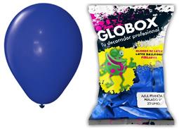 GLOBO PERLADO 9" X25 AZUL FRANCIA